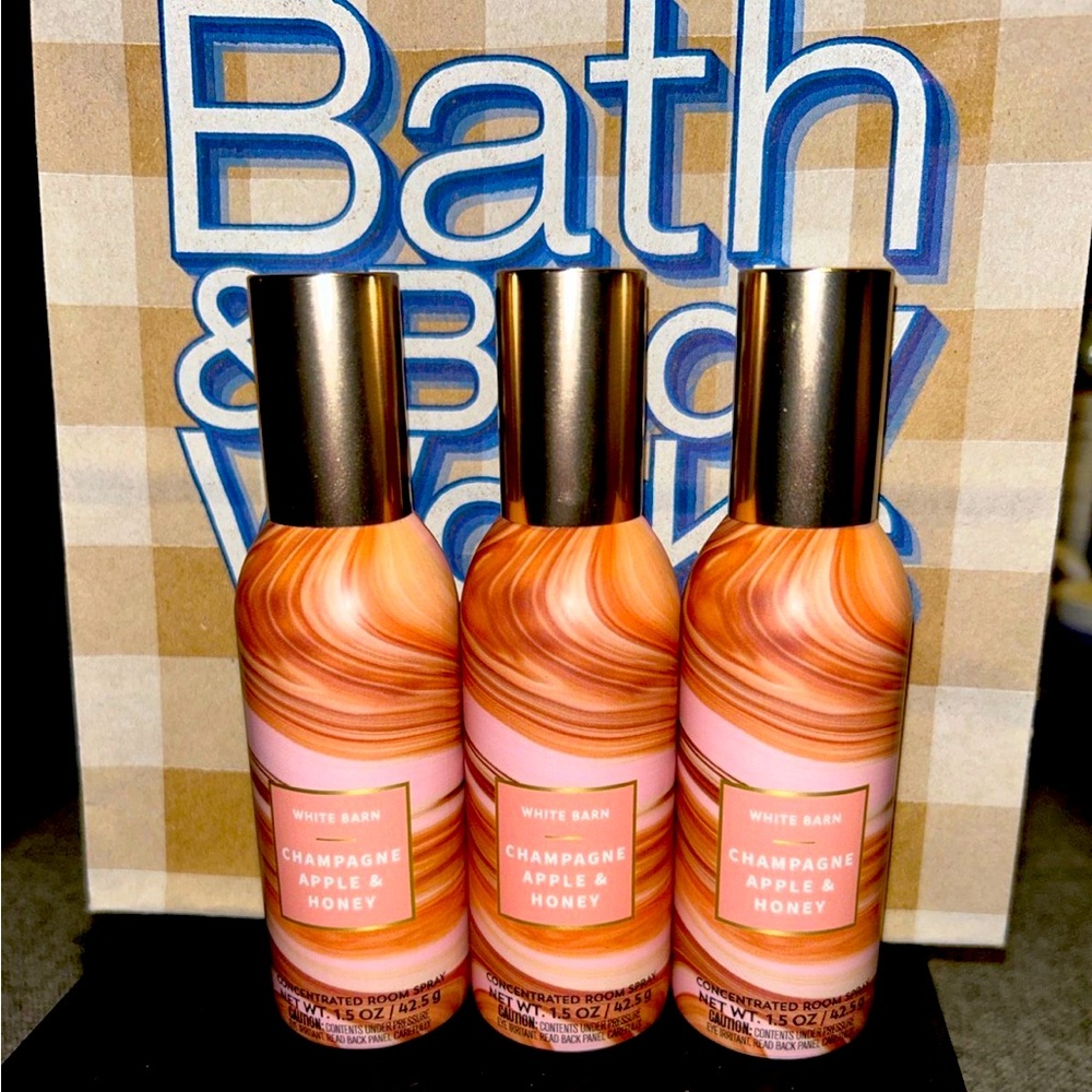 Bath & Body Works Champagne Apple & Honey Room Sprays x3